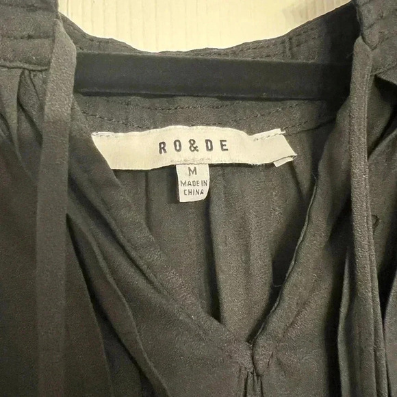 Ro&de (anthropology) black blouse size M - Picture 3 of 5